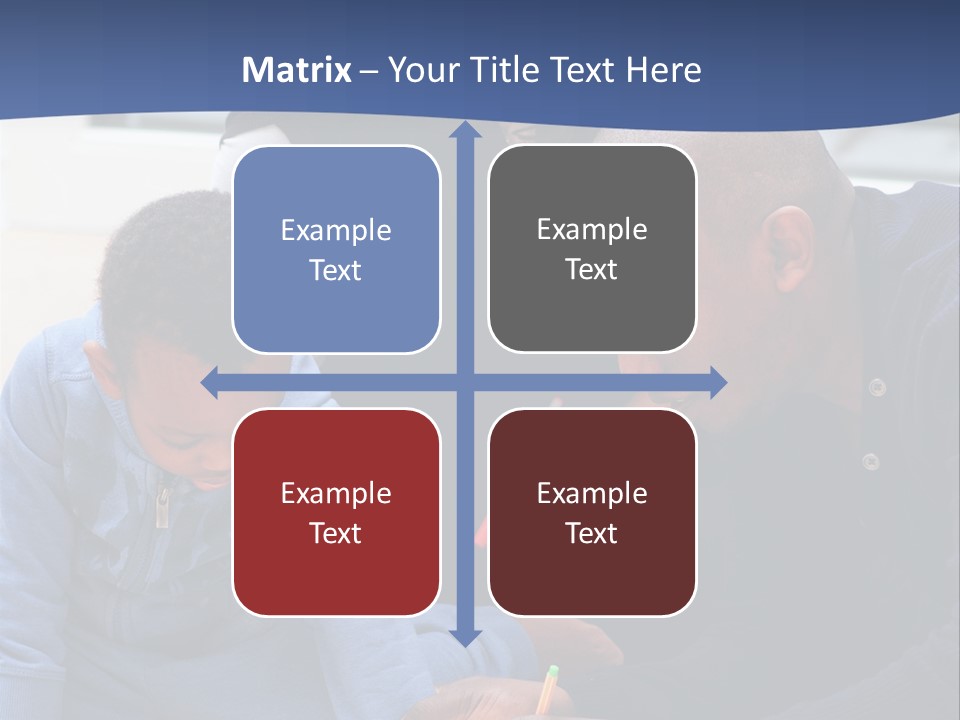 A Woman And Two Children Are Looking At A Piece Of Paper PowerPoint Template
