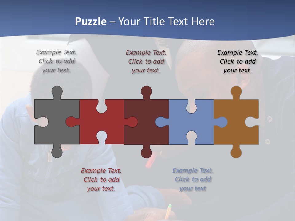 A Woman And Two Children Are Looking At A Piece Of Paper PowerPoint Template