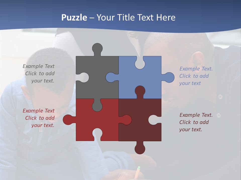 A Woman And Two Children Are Looking At A Piece Of Paper PowerPoint Template