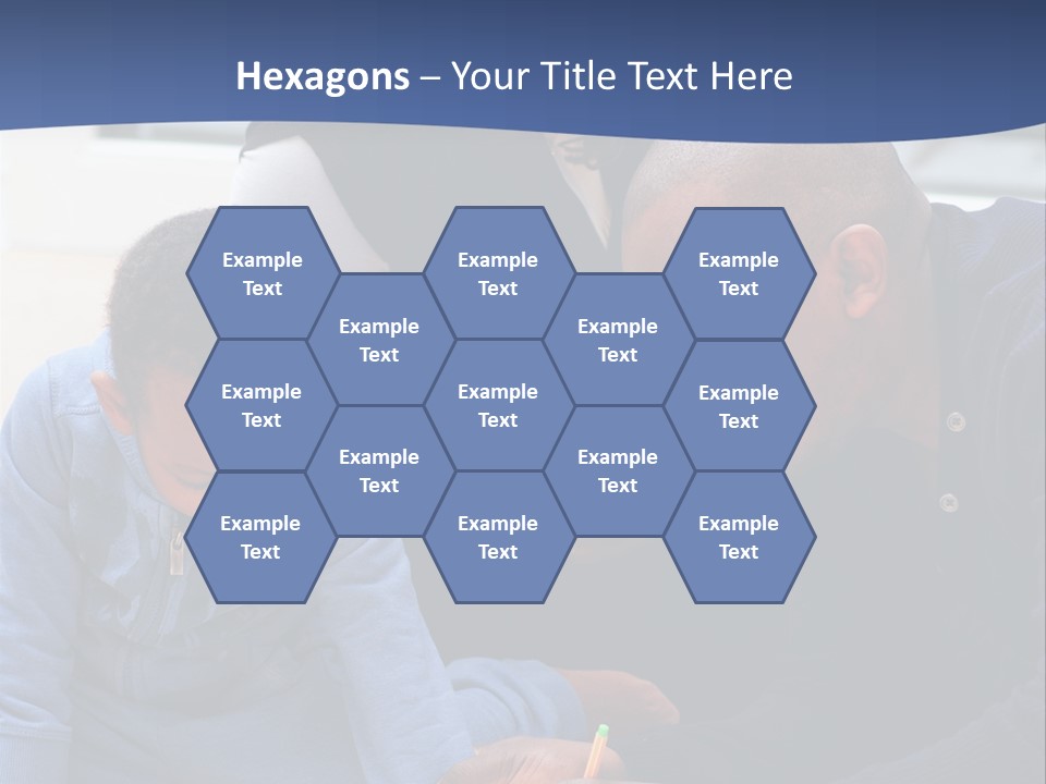 A Woman And Two Children Are Looking At A Piece Of Paper PowerPoint Template