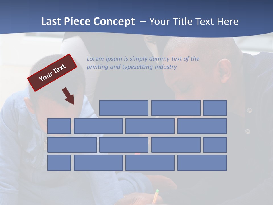 A Woman And Two Children Are Looking At A Piece Of Paper PowerPoint Template