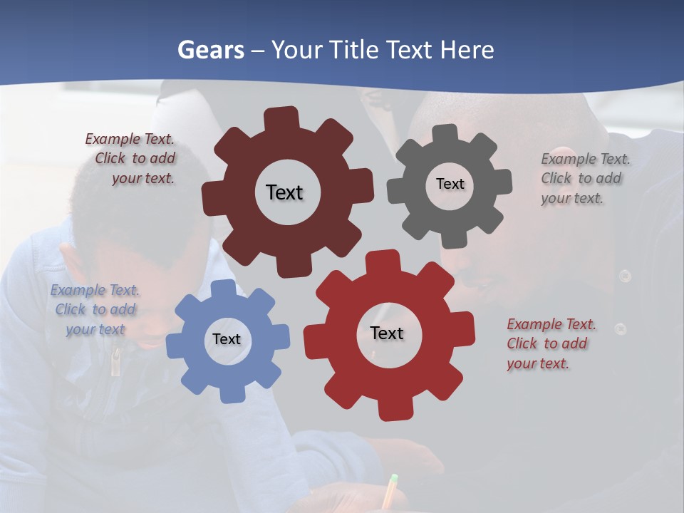 A Woman And Two Children Are Looking At A Piece Of Paper PowerPoint Template