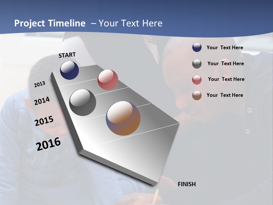 A Woman And Two Children Are Looking At A Piece Of Paper PowerPoint Template