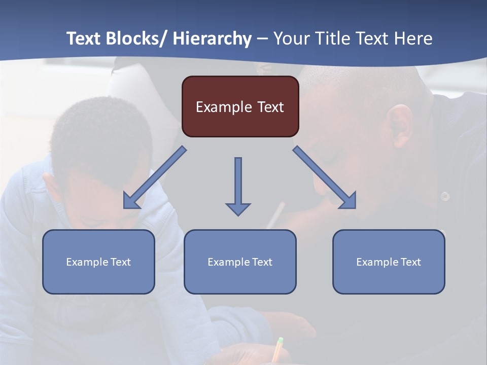 A Woman And Two Children Are Looking At A Piece Of Paper PowerPoint Template