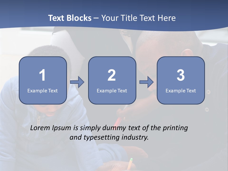 A Woman And Two Children Are Looking At A Piece Of Paper PowerPoint Template