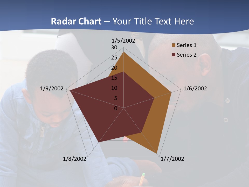 A Woman And Two Children Are Looking At A Piece Of Paper PowerPoint Template