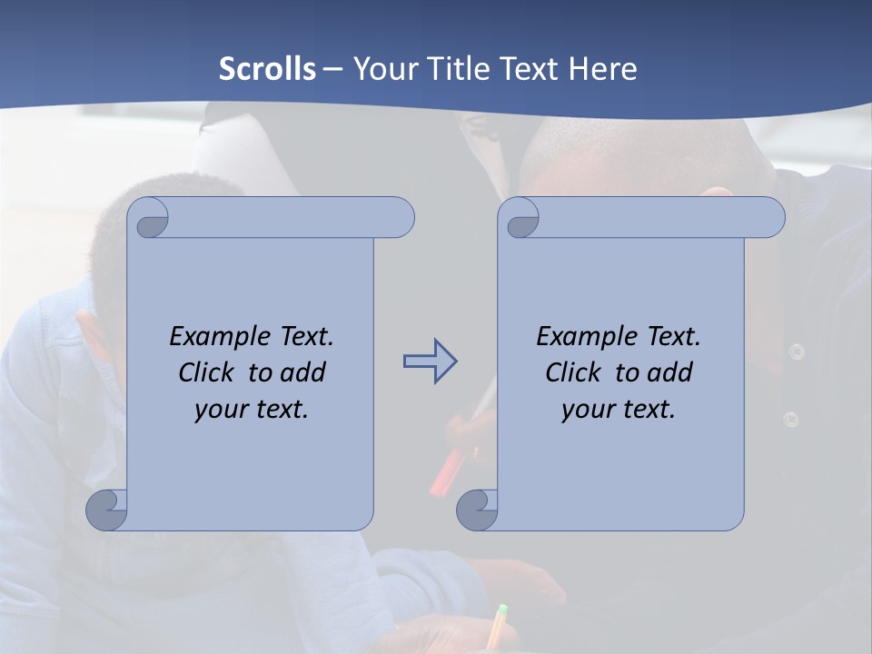 A Woman And Two Children Are Looking At A Piece Of Paper PowerPoint Template