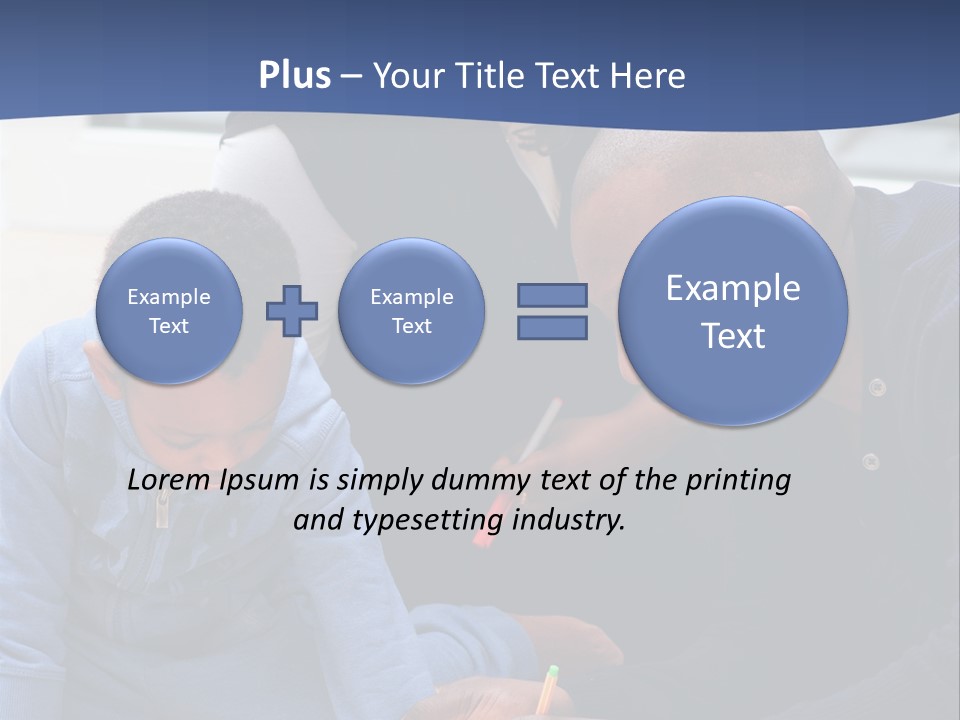 A Woman And Two Children Are Looking At A Piece Of Paper PowerPoint Template