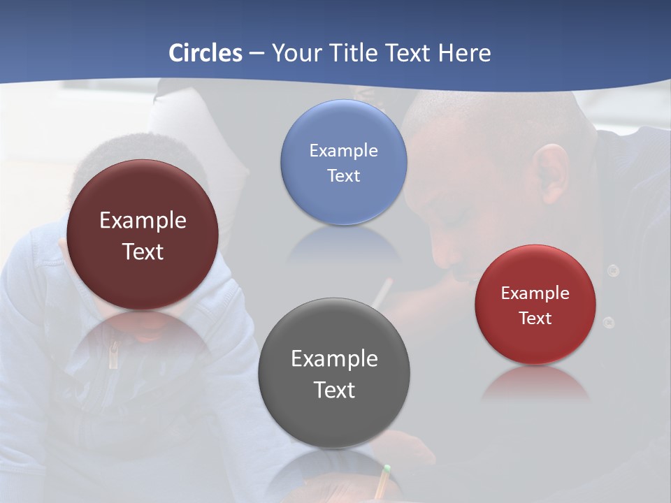 A Woman And Two Children Are Looking At A Piece Of Paper PowerPoint Template