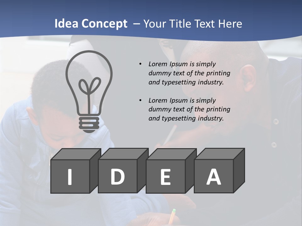 A Woman And Two Children Are Looking At A Piece Of Paper PowerPoint Template