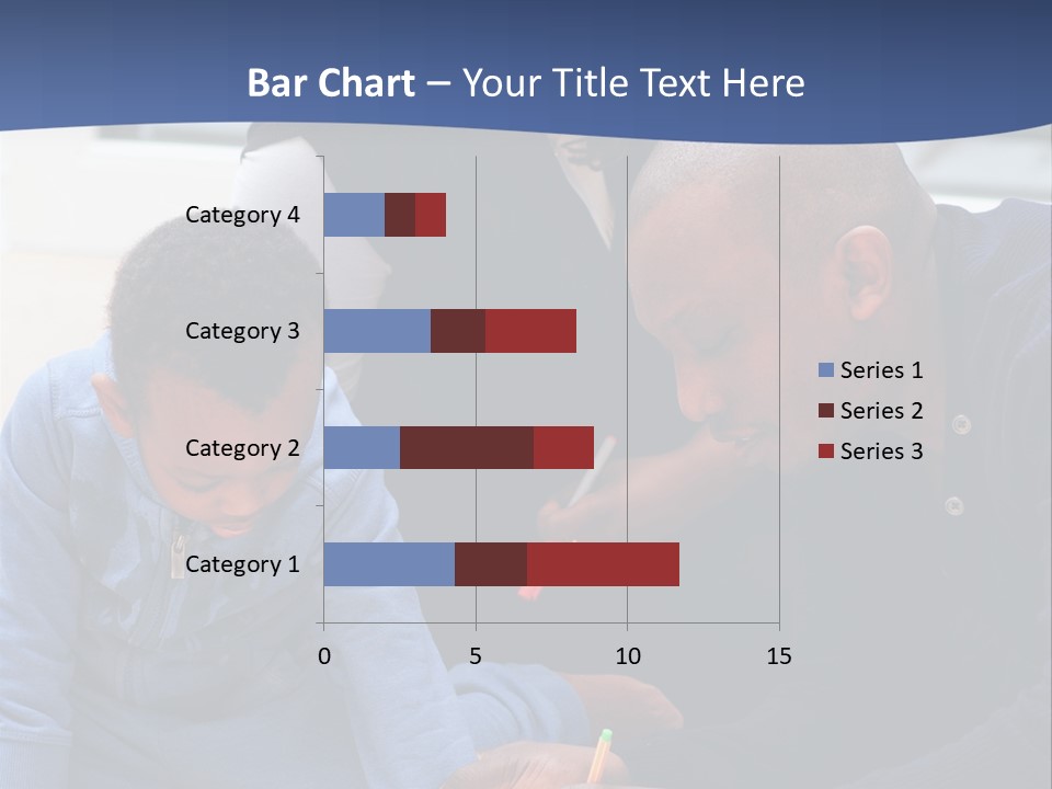 A Woman And Two Children Are Looking At A Piece Of Paper PowerPoint Template