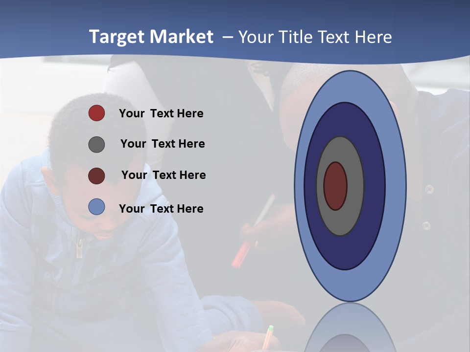 A Woman And Two Children Are Looking At A Piece Of Paper PowerPoint Template