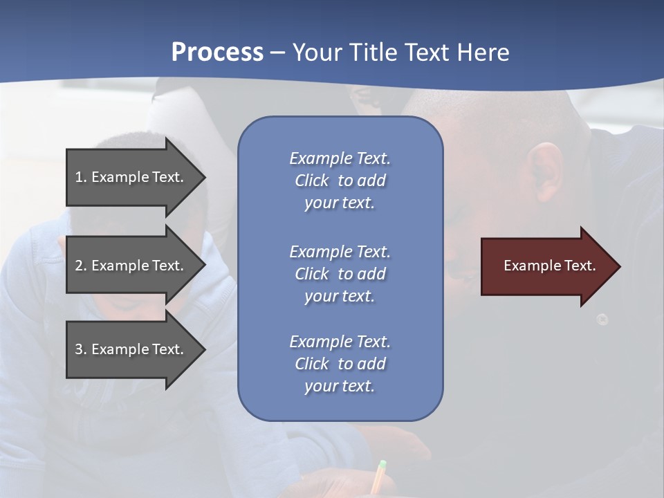 A Woman And Two Children Are Looking At A Piece Of Paper PowerPoint Template