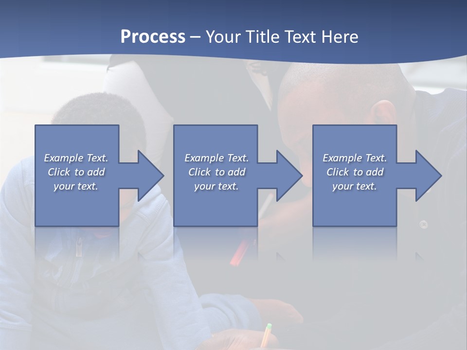 A Woman And Two Children Are Looking At A Piece Of Paper PowerPoint Template