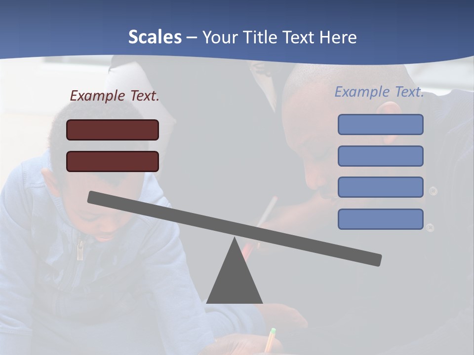 A Woman And Two Children Are Looking At A Piece Of Paper PowerPoint Template