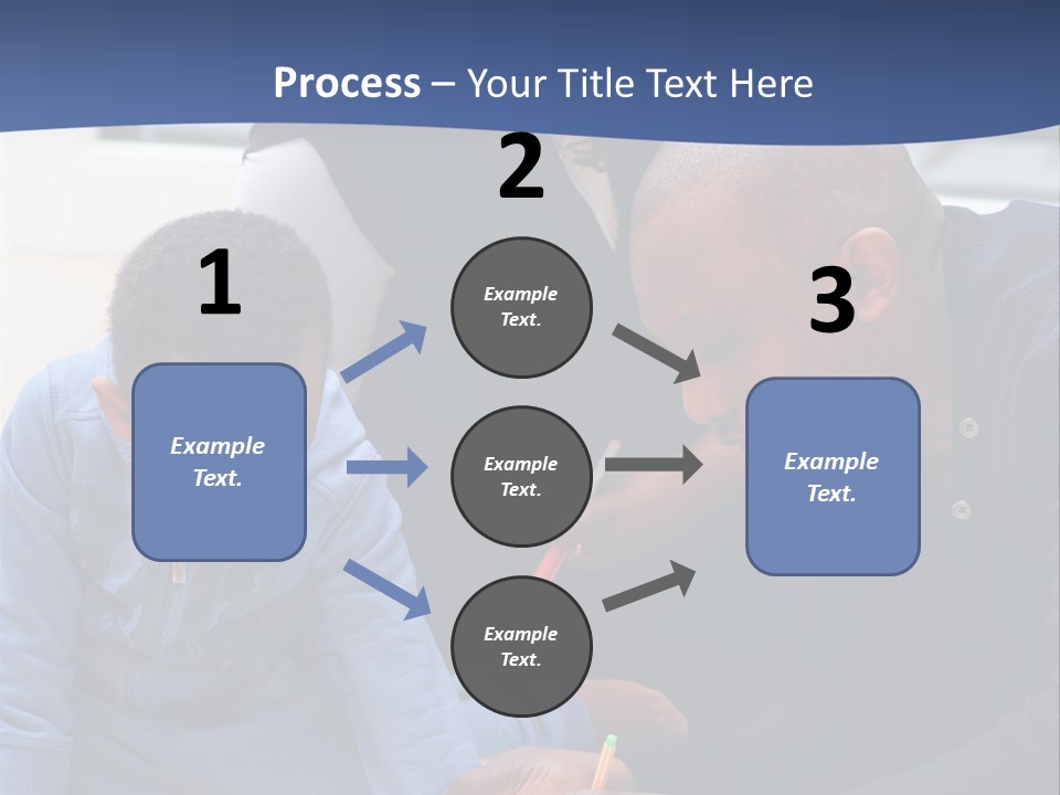 A Woman And Two Children Are Looking At A Piece Of Paper PowerPoint Template