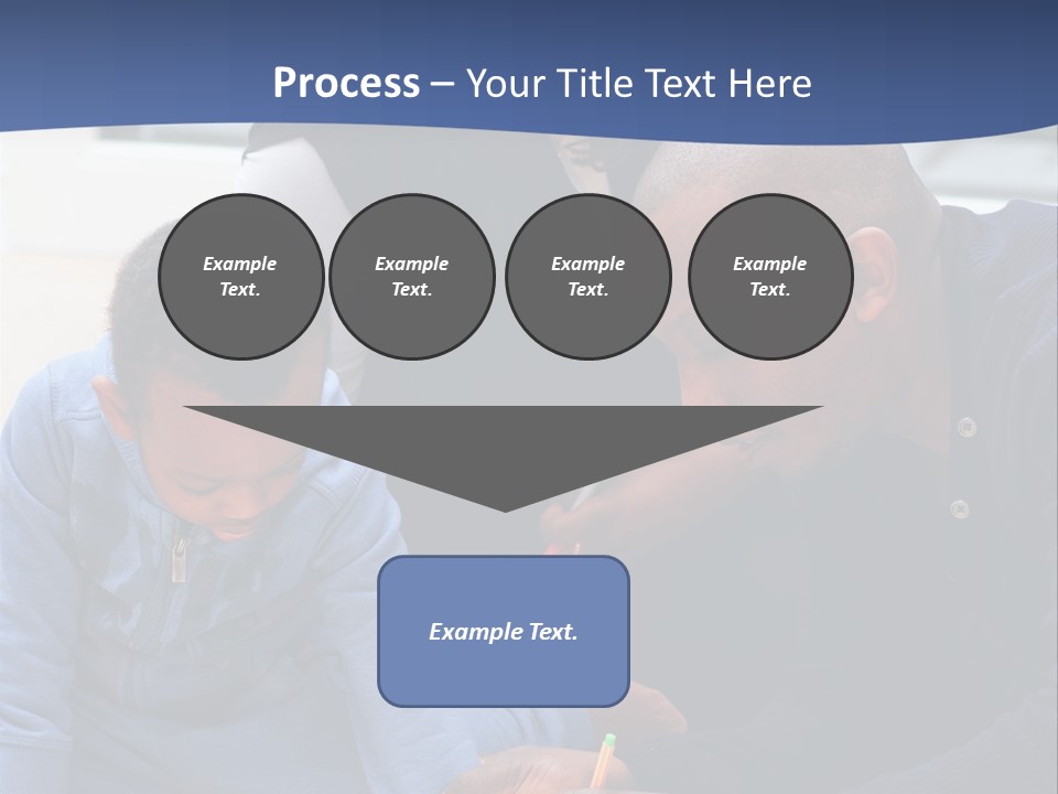 A Woman And Two Children Are Looking At A Piece Of Paper PowerPoint Template