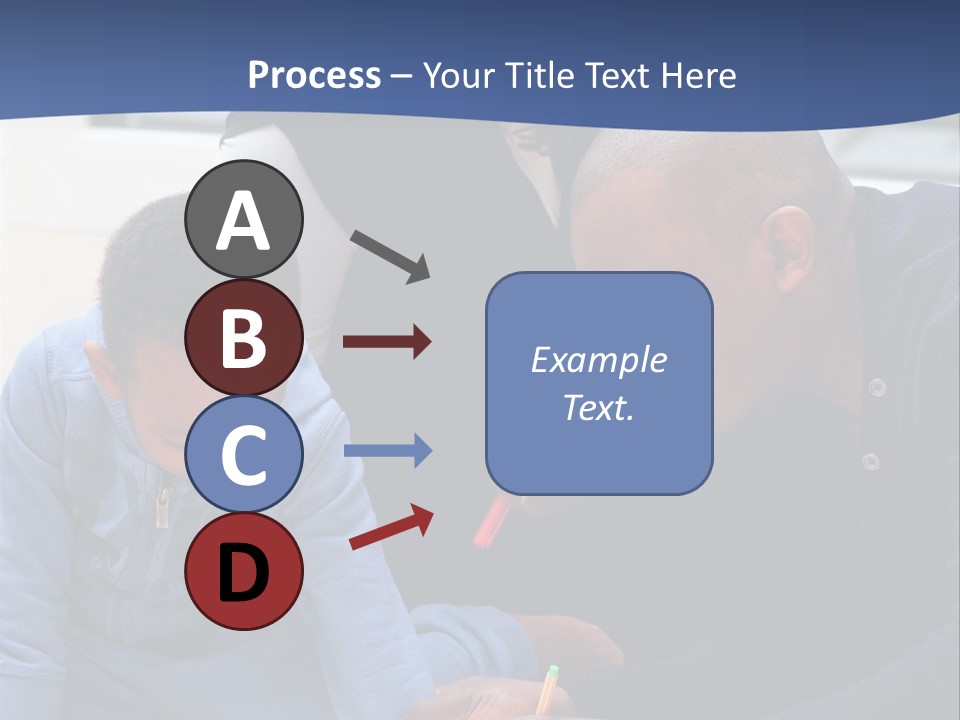 A Woman And Two Children Are Looking At A Piece Of Paper PowerPoint Template