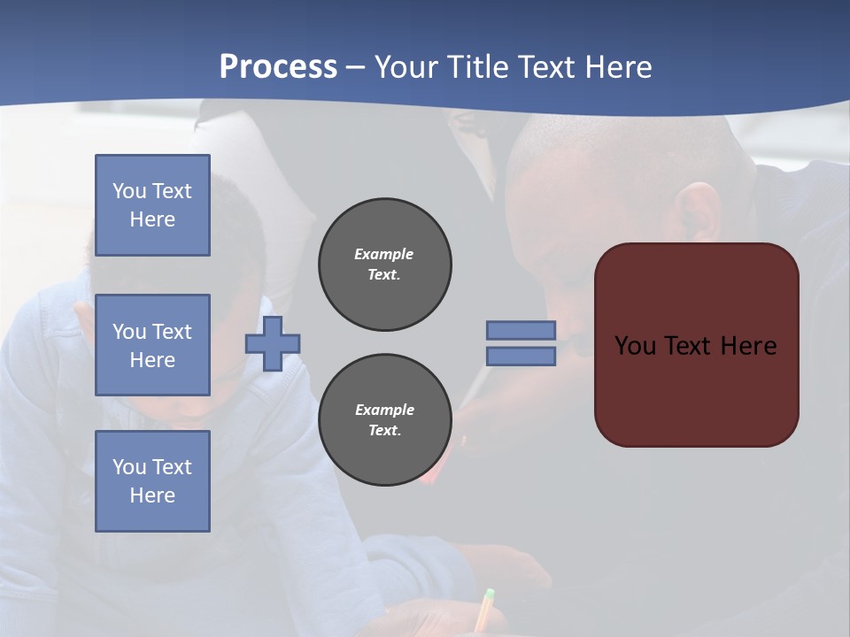 A Woman And Two Children Are Looking At A Piece Of Paper PowerPoint Template