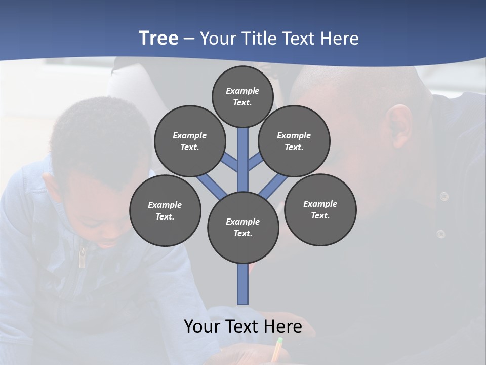 A Woman And Two Children Are Looking At A Piece Of Paper PowerPoint Template