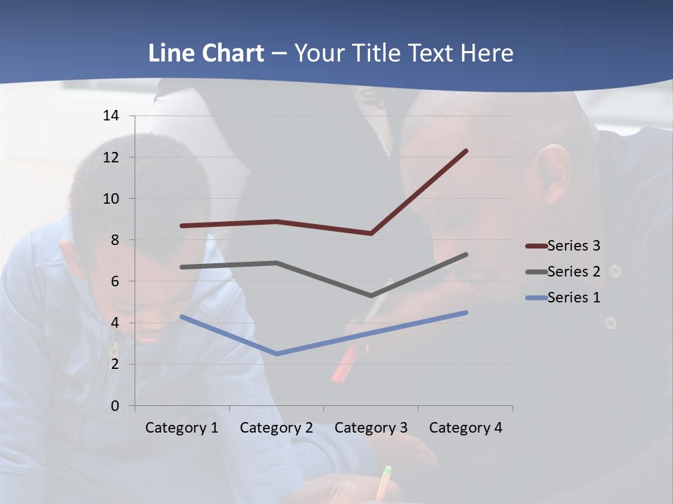 A Woman And Two Children Are Looking At A Piece Of Paper PowerPoint Template