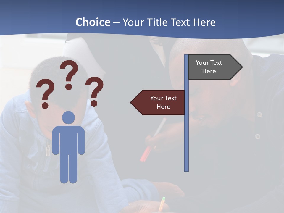 A Woman And Two Children Are Looking At A Piece Of Paper PowerPoint Template