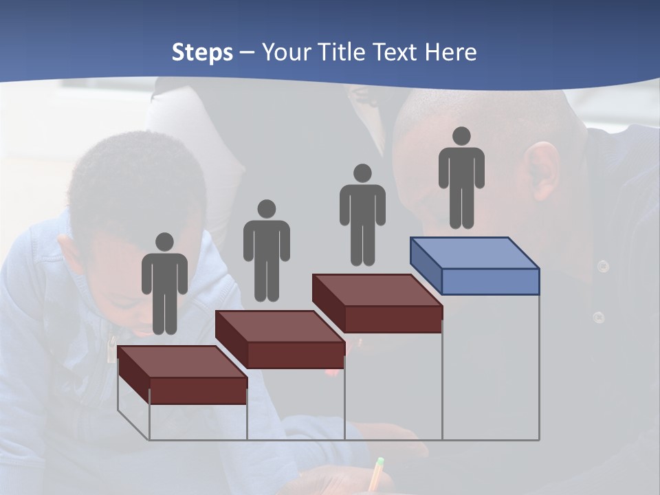 A Woman And Two Children Are Looking At A Piece Of Paper PowerPoint Template