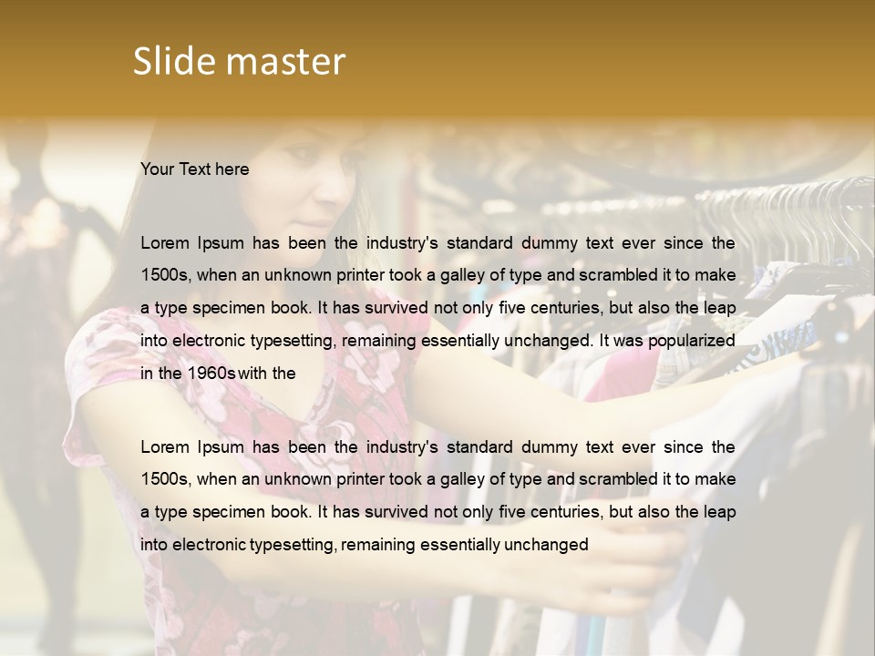 Customer Female Activity PowerPoint Template