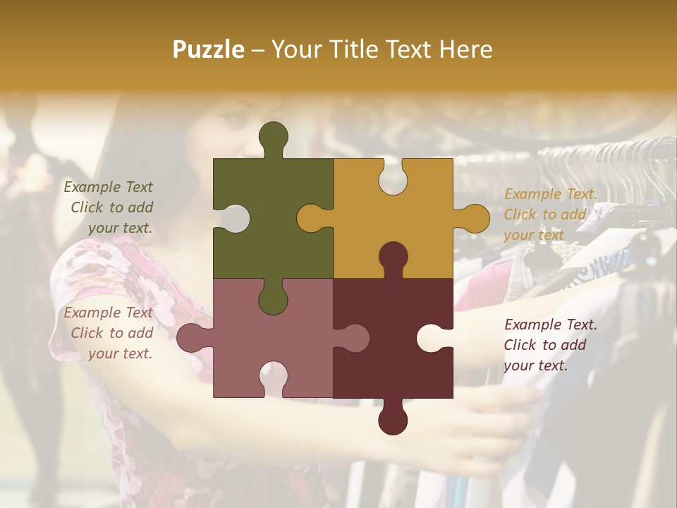 Customer Female Activity PowerPoint Template