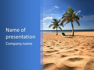 Sunbathing Seascape Ocean PowerPoint Template