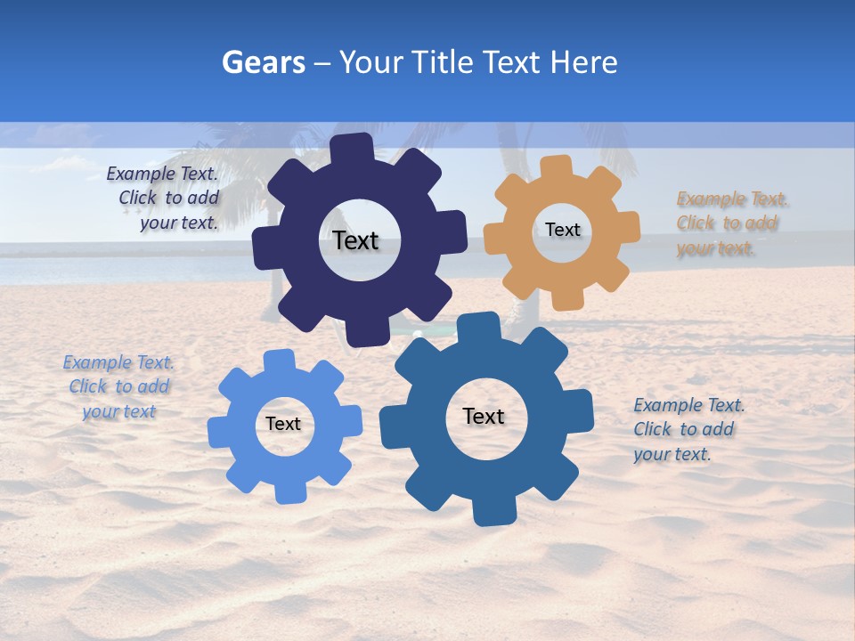 Sunbathing Seascape Ocean PowerPoint Template