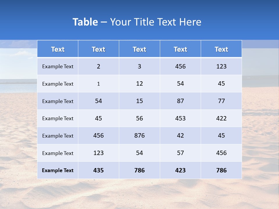 Sunbathing Seascape Ocean PowerPoint Template