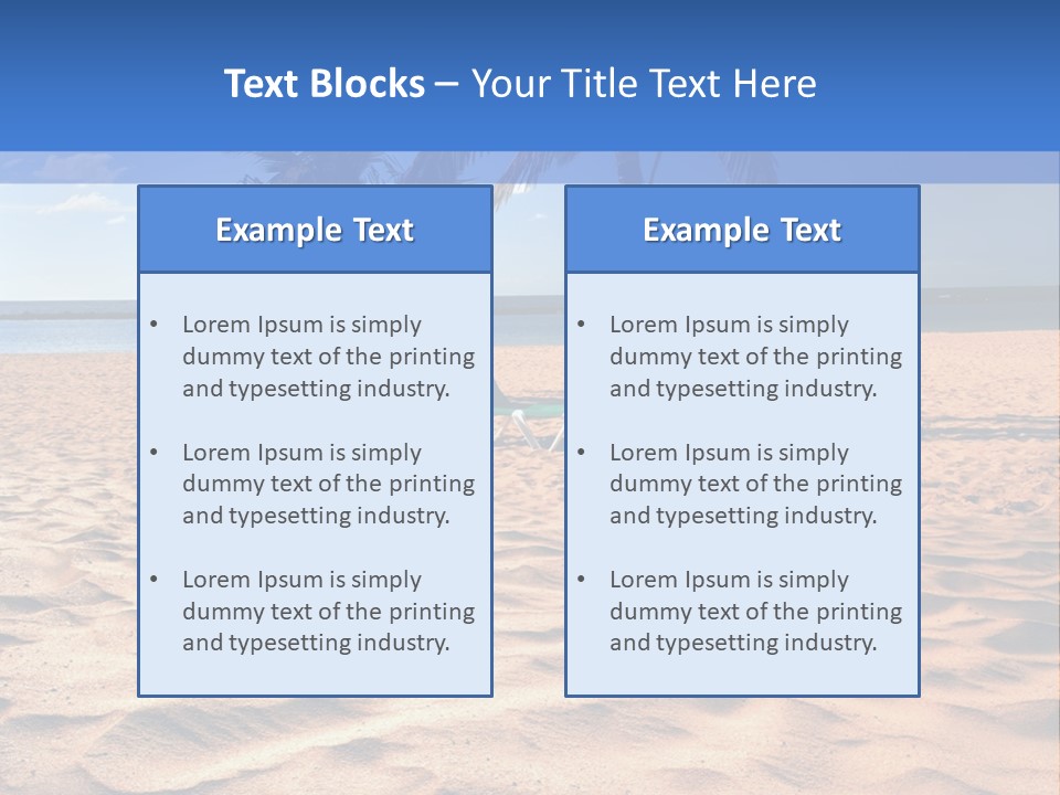 Sunbathing Seascape Ocean PowerPoint Template