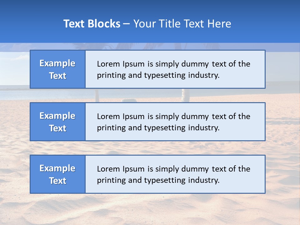 Sunbathing Seascape Ocean PowerPoint Template