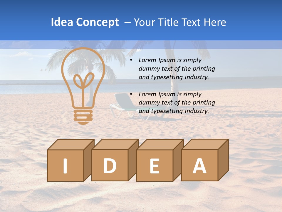 Sunbathing Seascape Ocean PowerPoint Template