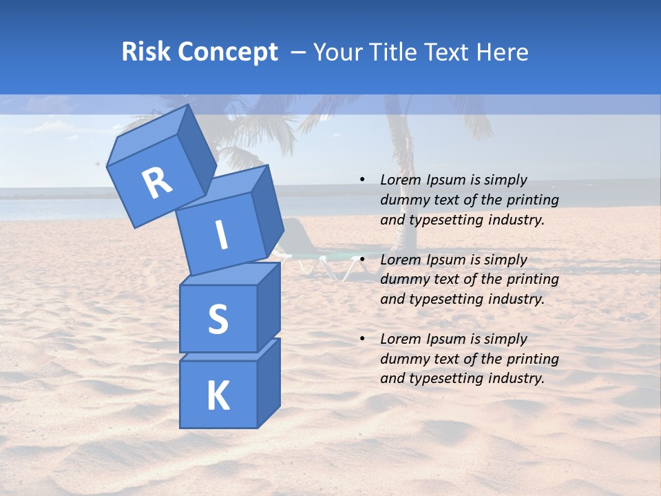 Sunbathing Seascape Ocean PowerPoint Template