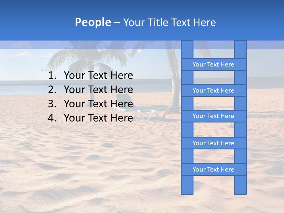 Sunbathing Seascape Ocean PowerPoint Template