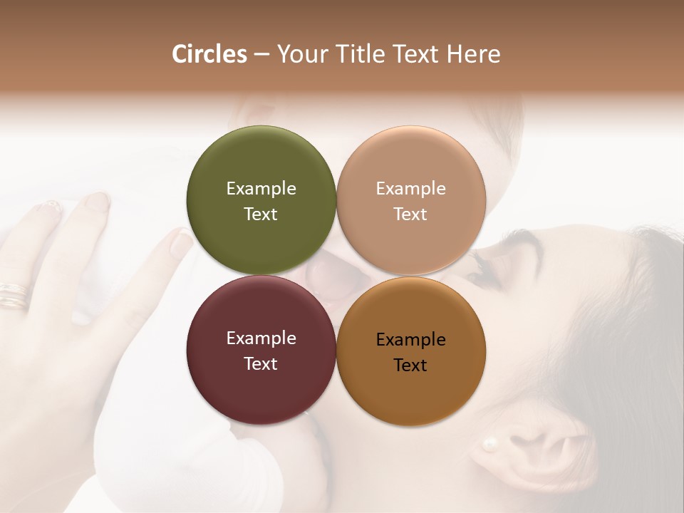 A Woman Holding A Baby In Her Arms PowerPoint Template