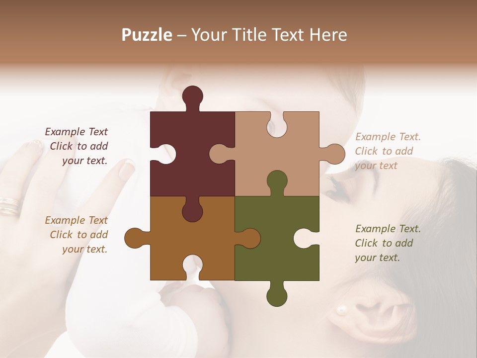 A Woman Holding A Baby In Her Arms PowerPoint Template