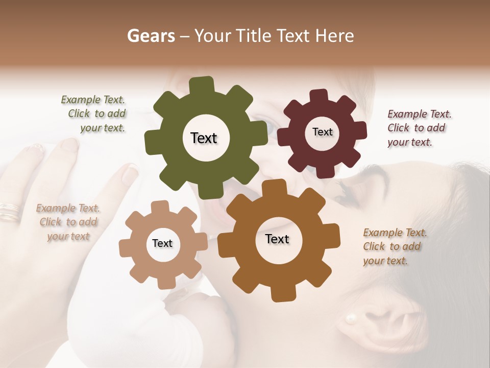 A Woman Holding A Baby In Her Arms PowerPoint Template