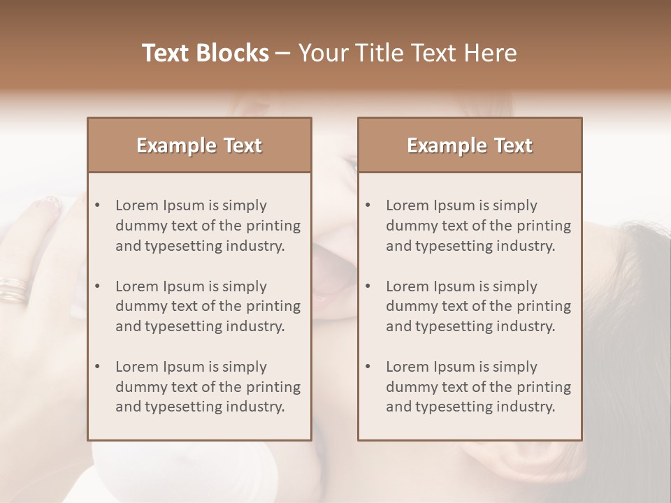 A Woman Holding A Baby In Her Arms PowerPoint Template