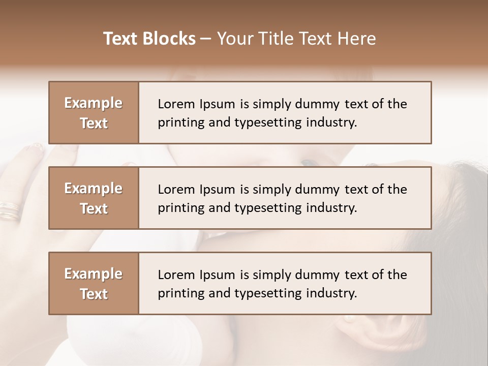 A Woman Holding A Baby In Her Arms PowerPoint Template