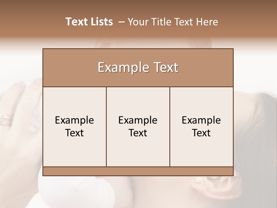 A Woman Holding A Baby In Her Arms PowerPoint Template