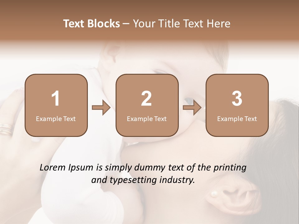 A Woman Holding A Baby In Her Arms PowerPoint Template