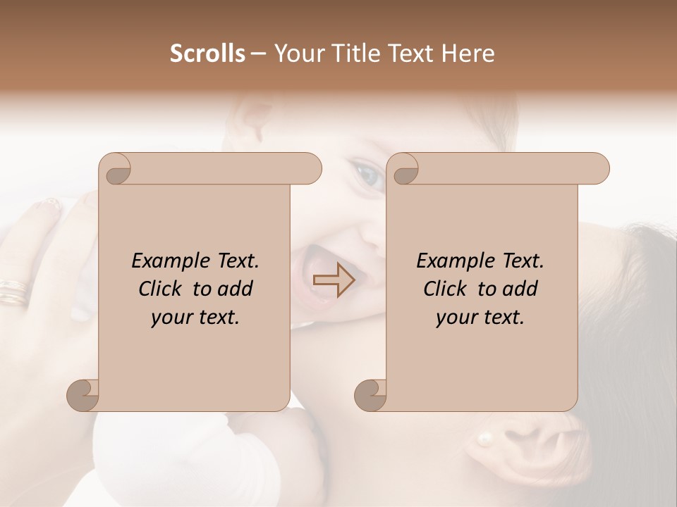 A Woman Holding A Baby In Her Arms PowerPoint Template
