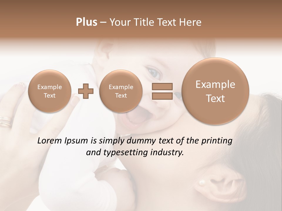 A Woman Holding A Baby In Her Arms PowerPoint Template