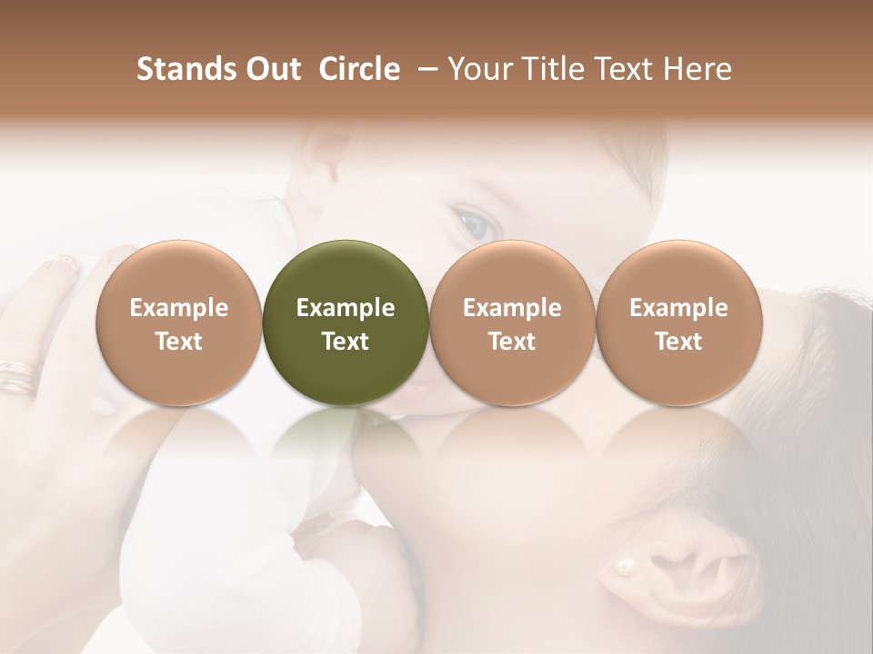 A Woman Holding A Baby In Her Arms PowerPoint Template