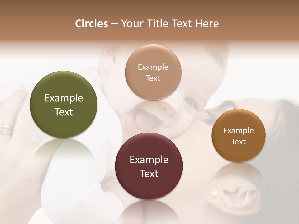 A Woman Holding A Baby In Her Arms PowerPoint Template