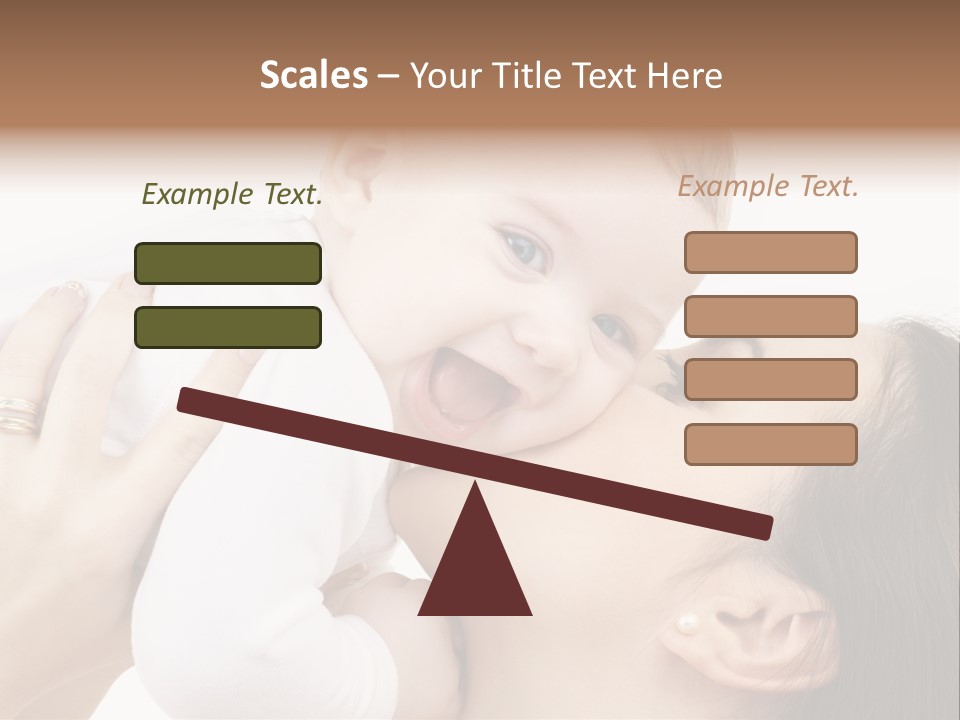 A Woman Holding A Baby In Her Arms PowerPoint Template