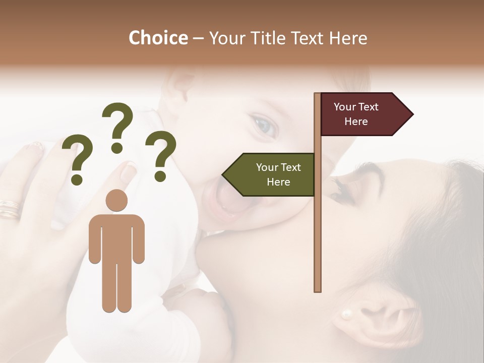 A Woman Holding A Baby In Her Arms PowerPoint Template